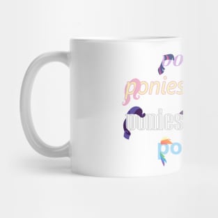 Ponies Typography - Mane 6 Mug